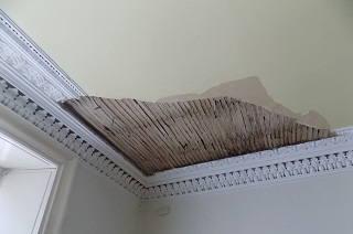 Collapsed-ceiling-repair-lath-plaster-ceiling